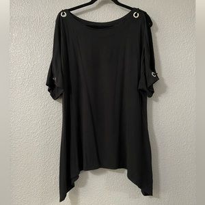 Avenue black cold shoulder top